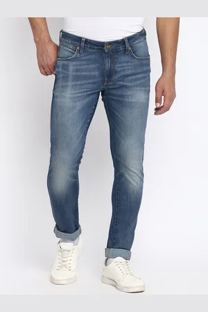 Wrangler Men Blue Vegas Skinny Fit Heavy Fade Cotton Stretchable Jeans