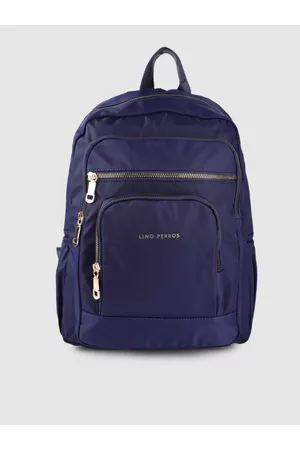 Lino Perros Women Navy Blue Solid Backpack
