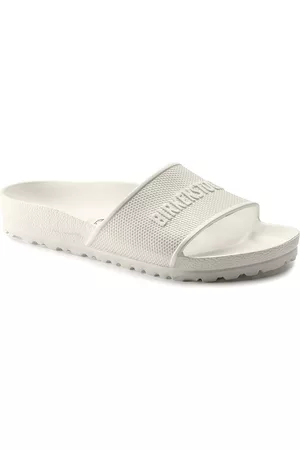 Birkenstock Unisex White Barbados Eva Solid Regular Width Sliders