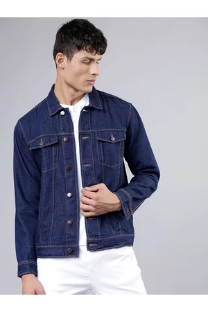 Highlander Men Blue Solid Lightweight Denim Jacket