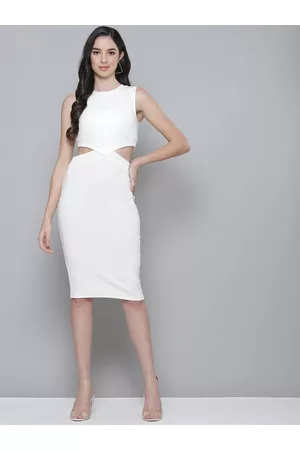 Sassafras White Bodycon Cut Out Dress