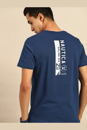 Buy Nautica kids boy v neck short sleeve embroidered logo t shirt red  Online