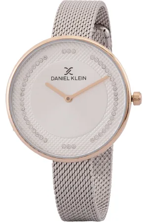 Daniel Klein Embellished Dial & Silver Toned Bracelet Style Analogue Watch DK.1.12773-2