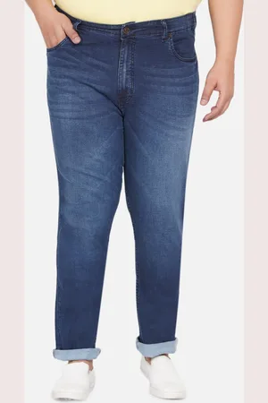 John Pride Plus Size Men Blue Smart Fit Mid-Rise Clean Look Jeans