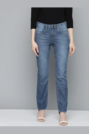 HERE&NOW Women Blue Slim Fit High-Rise Light Fade Stretchable Jeans