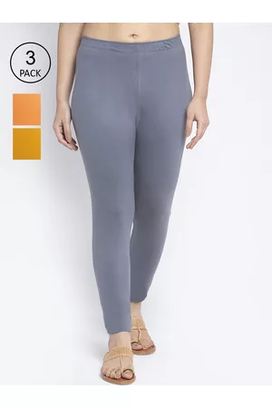 GRACIT Women Cotton Ankle Length Leggings Pack Of 3