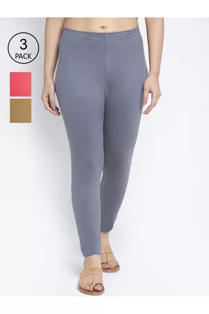 GRACIT Women Cotton Ankle Length Leggings Pack Of 3