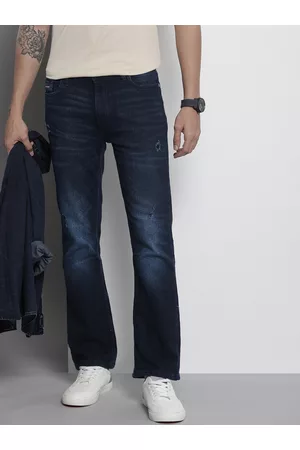 The Indian Garage Co Men Bootcut Light Fade Stretchable Jeans