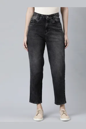 ZHEIA Women Black Light Fade Relaxed Fit Jeans