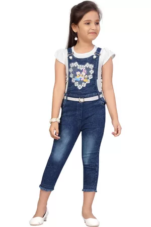 Aarika Girls White & Blue Top with Capris