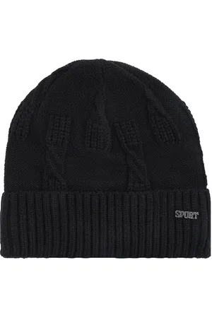 iSWEVEN Unisex Black Beanie