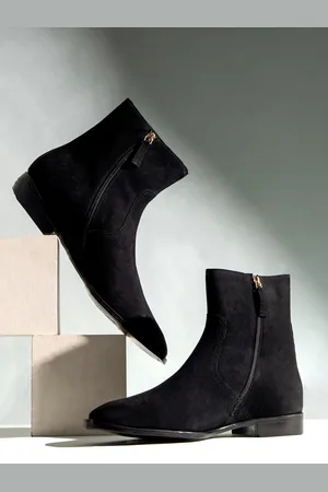 SAINT G. Men Black Leather Boots