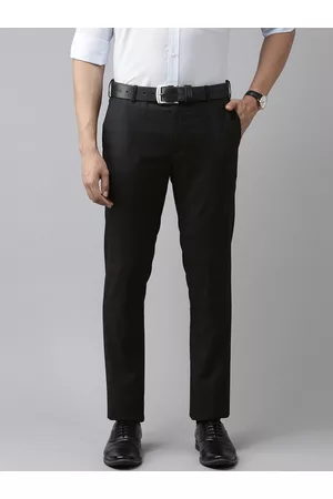 Buy ARROW Dark Blue Polyester Blend Super Slim Fit Mens Trousers   Shoppers Stop