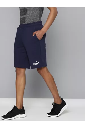 PUMA Men Navy Blue Solid Regular Fit ESS 10" Sports Sustainable Shorts