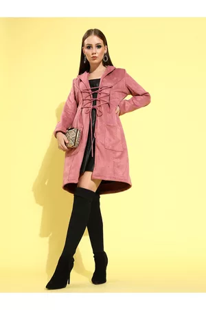 ATHENA Rose Suede Lace-Up Trench Coat