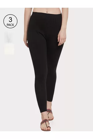 GRACIT Women Pack of 3 Solid Ankle-Length Leggings