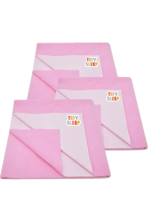TIDY SLEEP Kids Set Of 3 Solid Cotton Water-Proof Mattress Protector