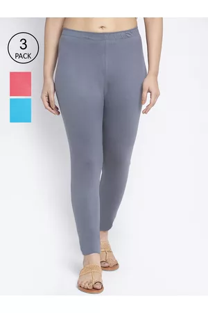 GRACIT Women Cotton Ankle Length Leggings Pack Of 3