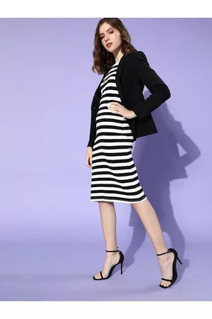Sassafras Women Stylish Striped Bodycon Dress
