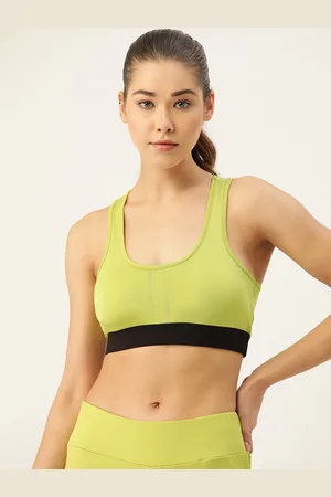 Buy DressBerry Beige Solid Non Wired Non Padded Sports Bra - Bra
