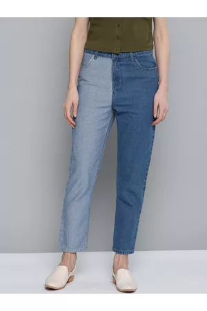 Sassafras Women Blue Pure Cotton Relaxed Fit High-Rise Clean Look Jeans