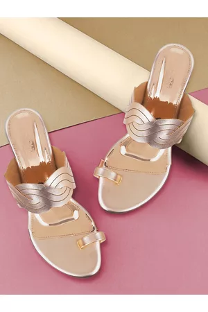 All Things Mochi Women Tan Solid Sandals