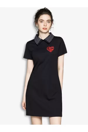 JC Collection Women Black Tshirt Dress