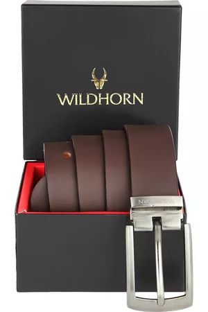 WildHorn Men Brown Formal Leather Belt