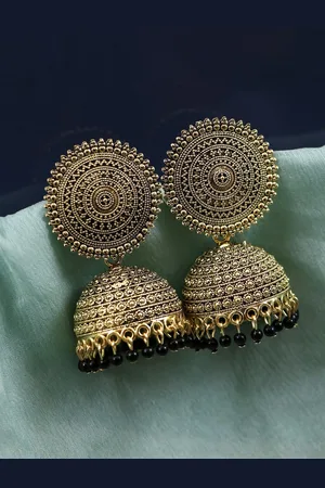 Crunchy Fashion Bollywood Stylish Traditional Indian Jewelry Meenakari  Jhumka Earrings for Women, Large, Metal, cultured pearls price in UAE |  Amazon UAE | kanbkam