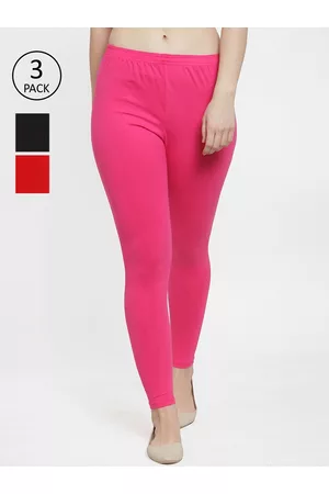GRACIT Women Pack Of 3 Solid Leggings