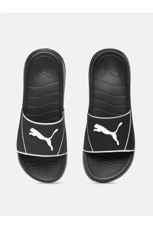 PUMA Unisex Black Popcat 20 Shower RES Printed Sliders