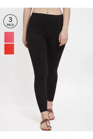 GRACIT Women Pack Of 3 Solid Ankle-Length Leggings