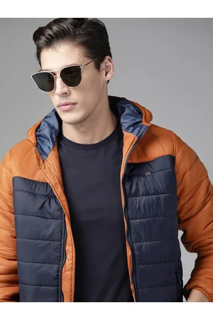 Roadster Men Grey Solid Puffer Jacket