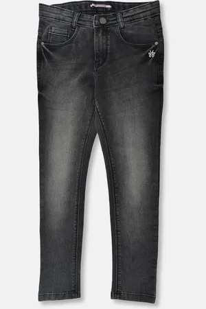 Crimsoune Club Girls Black Heavy Fade Stretchable Jeans