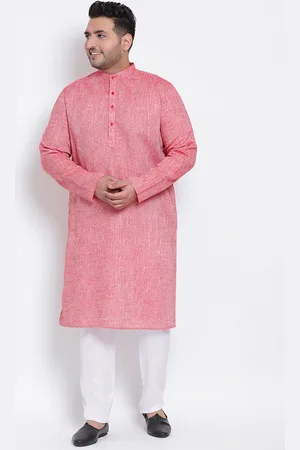 Hangup Men Red Chikankari Kurta