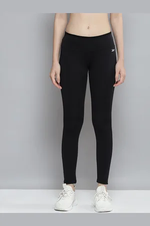 Reebok Women Black FND Solid Training Tights