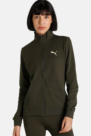 PUMA Women Green Graphic Sporty Jacket
