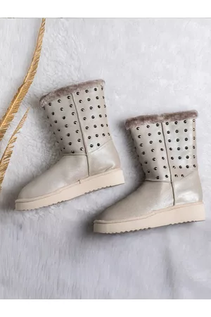 SAINT G. Grey Platform Heeled Boots