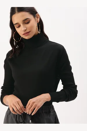 DressBerry Women Black Solid Sweater