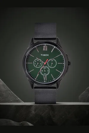 Timex Men Green Dial & Black Bracelet Style Straps Analogue Watch TWEG165SMU05
