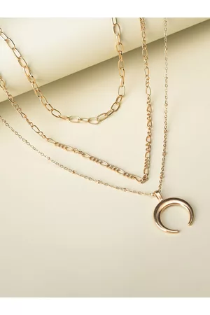 Voylla Women Gold-Toned Brass Gold-Plated Layered Necklace