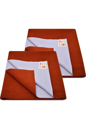TIDY SLEEP Kids Set Of 2 Red Water Proof Mattress Protector