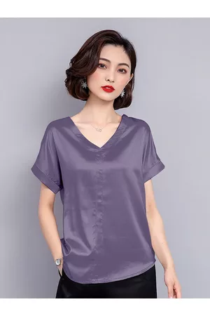 JC Collection Women Purple Extended Sleeves Top