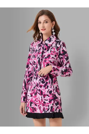 JC Collection Women Purple & Black Printed Co-ords Set