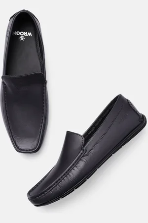 WROGN Men Navy Blue Solid Regular Loafers