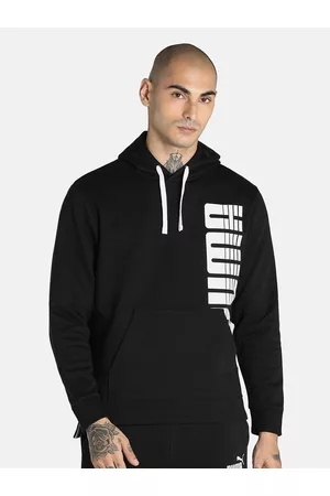PUMA Men Black Rebel Bold Hooded Sweatshirt