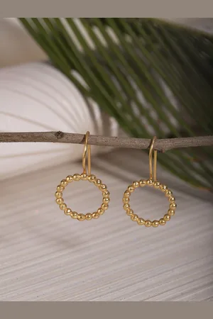 Berserk Women Gold-Toned Circular Hoop Earrings