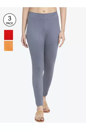 GRACIT Women Pack of 3 Solid Ankle-Length Leggings