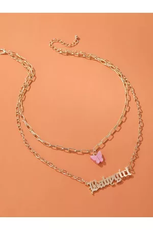 YouBella Women Gold-Toned & White Gold-Plated Layered Necklace