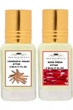 Menjewell Set of 2 Chandan-E-Khaas & Rose Fresh Attar